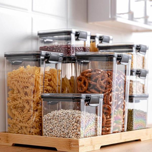 

storage container plastic kitchen refrigerator noodle box multigrain storage tank transparent sealed