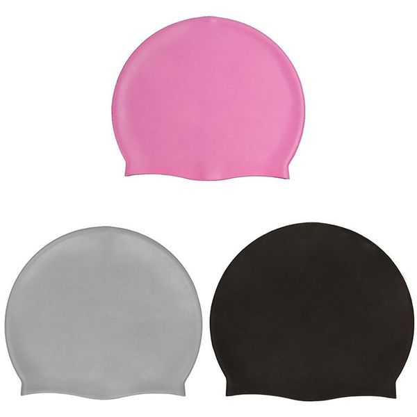 

women men rainbow colorful waterproof silicone ear long hair protection swim pool swimming cap hat cover for caps