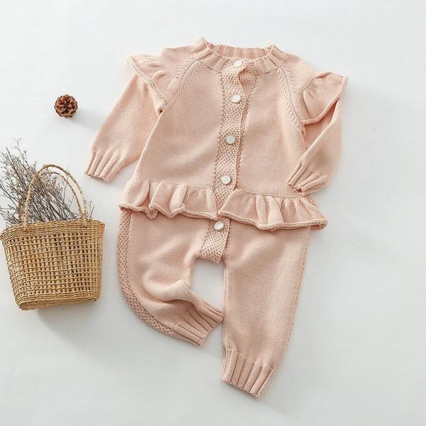 

jumpsuits 2021 autumn baby winter clothes knitting romper princess jumpsuit born girl outfits korean overalls infant girls, Blue