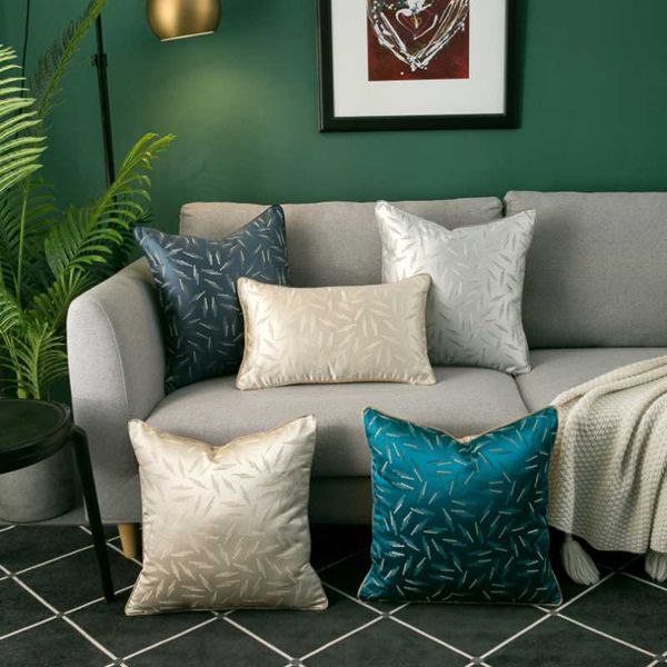 

cushion/decorative pillow modern light luxury cover bedroom bedside sofa embroidery geometric decorative pillowcase home office chair cushio