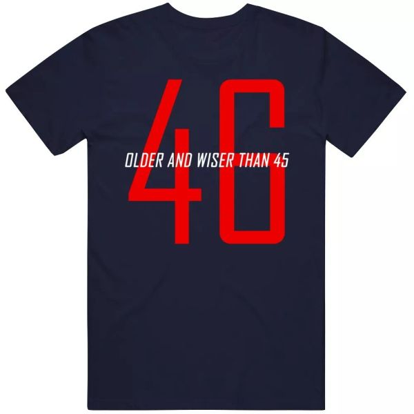 

46 older and wiser than 45 president biden trump usa t shirt, White;black
