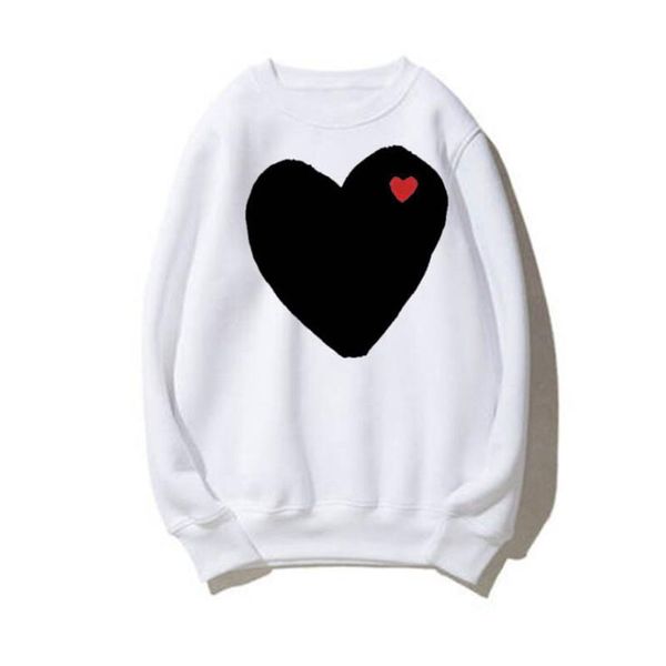

men women loose velvet hoodies couple sweatshirt autumn long-sleeved round neck double love embroidery hoody cotton, Black