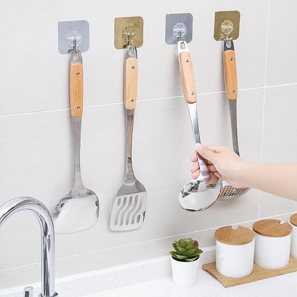 

hooks & rails 10/20/30pcs adhesive wall hanger strong transparent suction cup sucker storage holder for kitchen bathroom
