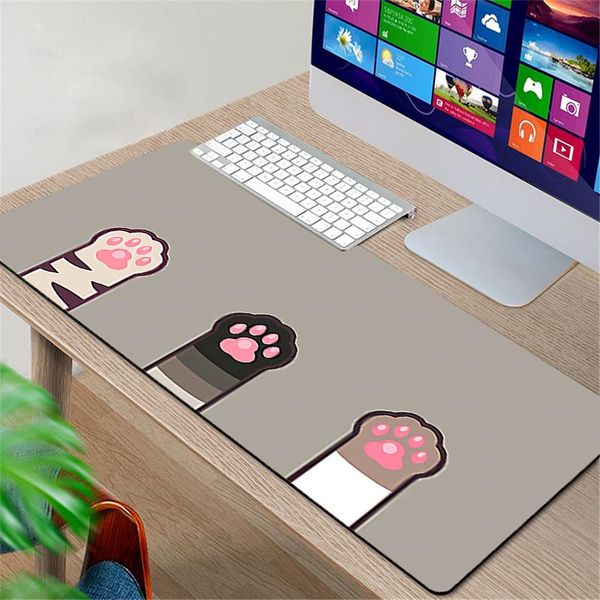 

mouse pads & wrist rests pad pink cute cat rubber table large gamer tapis de souris xxl desk mat computer keyboard gaming accessories mo