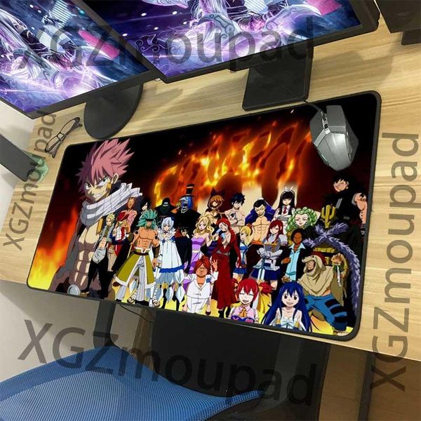 

mouse pads & wrist rests xgz anime pad black lock edge fairy tail natural rubber antiskid game player desk mat