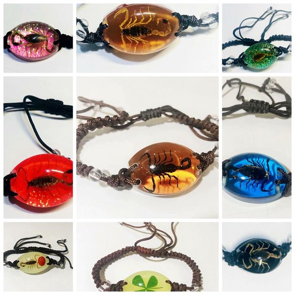 

15 pcs scorpion spider beetle bracelet accessories real mixed fashion insect jewelry special gift bracelets, Golden;silver