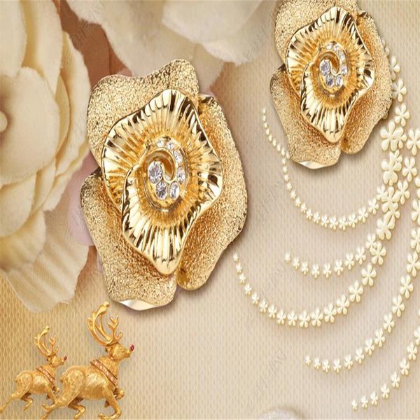 

luxury rich jewelry rose wallpapers background wall 3d murals wallpaper for living room