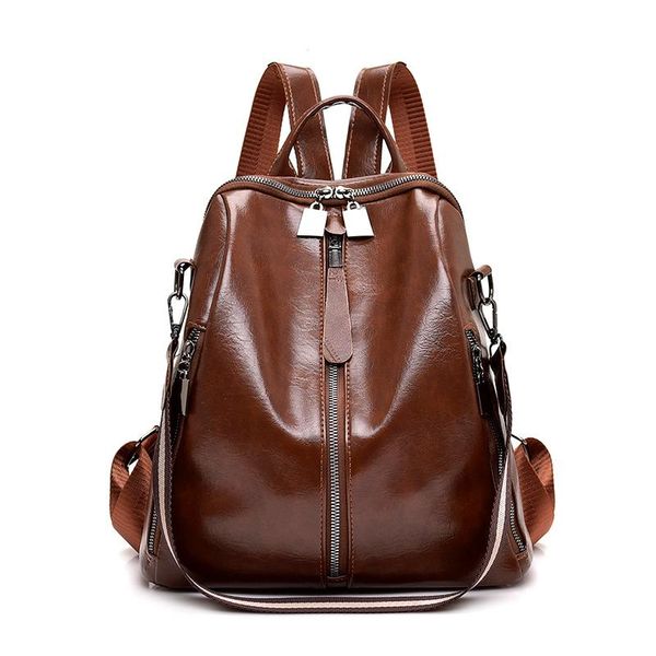 

outdoor bags women double zipper backpacks multifunction oxford cloth school bag for girls female vintage backpack shoulder