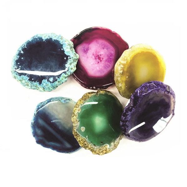 

cell phone mounts & holders real agate stone grip holder gold foil edging stand bracket with irregular shape
