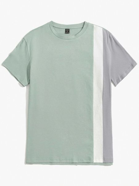 

men cut and sew tee i7mz#, White;black