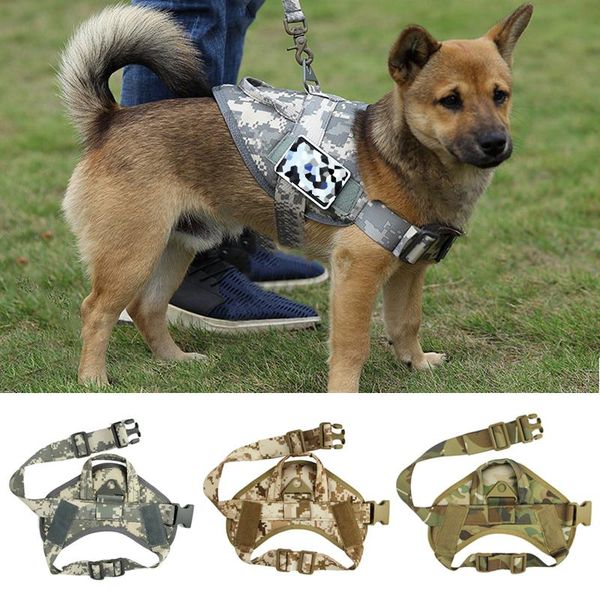 

dog collars & leashes tactical vest hunting military harness training pets water-resistant for service dogs pet supplies