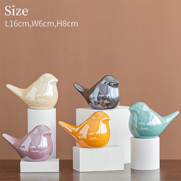 

home ceramics electroplating pearl glaze bird easter ornaments modern jewelry