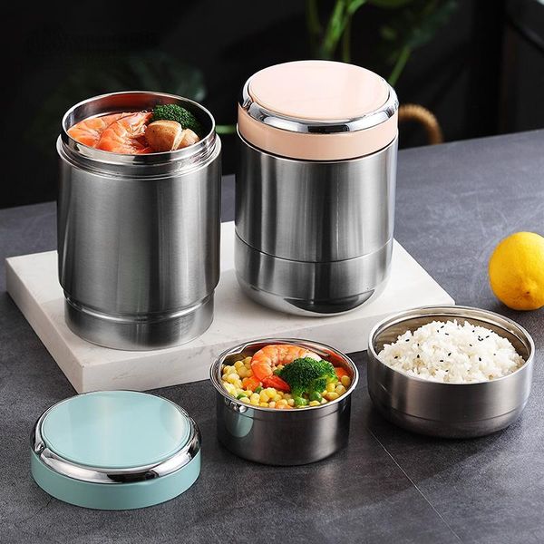 

dinnerware sets portable thermal lunch box 304 stainless steel container for kids school vacuum insulation bento