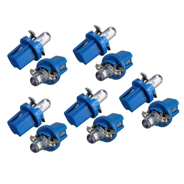 

car headlights 10x led bulb meter dash b8-5d t5 lamp with holder blue tuning auto light