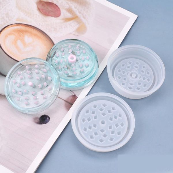 

2pcs/set silicone spice grinder resin mold diy shredder epoxy molds craft tools