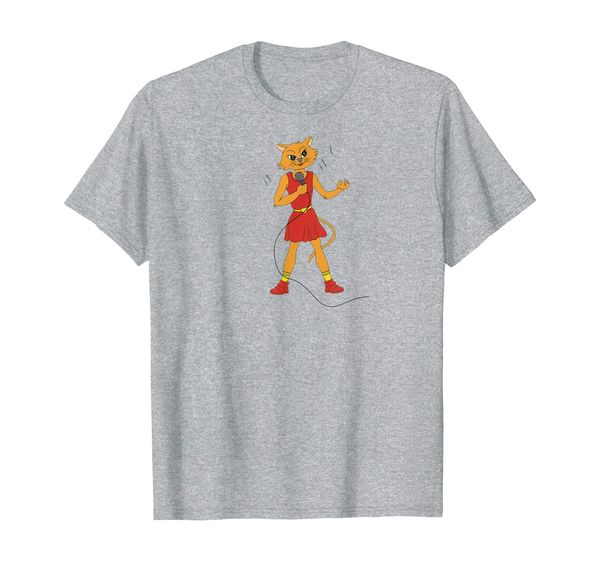 

singing job cats singer t-shirt, White;black