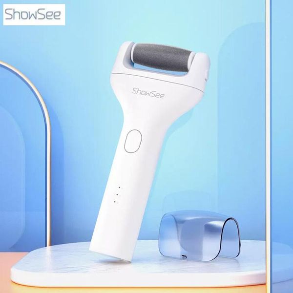 

smart home control showsee electric foot file callus remover pedicure tools hard dry dead skin cuticle waterproof & wet care tool