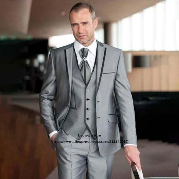

men's suits & blazers classic slim fit mens for groom wedding party peaked lapel tuxedo 3 piece jacket vest pants set formal blazer mas, White;black