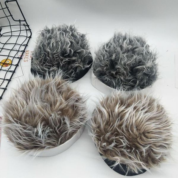 

beanies adjustable sun visor hat with wig spiked hairs fashion baseball golf cap for men women