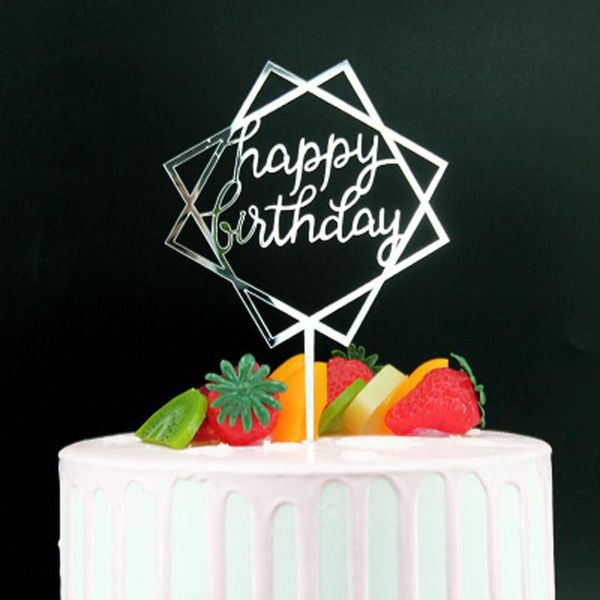 

other festive & party supplies happy birthday cake er letter acrylic shiny flag ers decorating tools anniversary