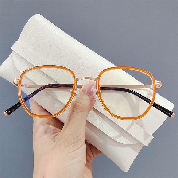 

sunglasses black metal anti blue light glasses classic retro superior quality office computer trend women man optical eyeglass, White;black