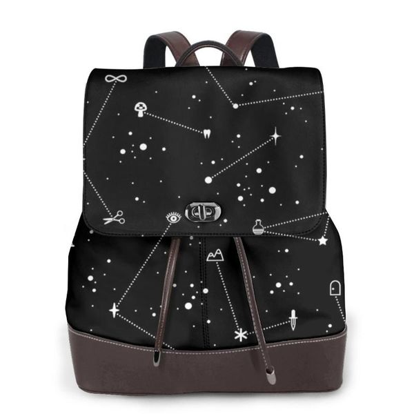 

backpack whereisart women's travel daypacks starry sky galaxy women black large capacity bagpack shoulder bag custom