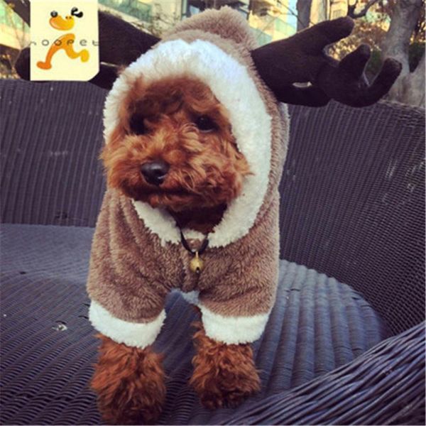 

dog apparel pet clothes teddy elk sheep grey pack thick four-legged autumn winter supplies