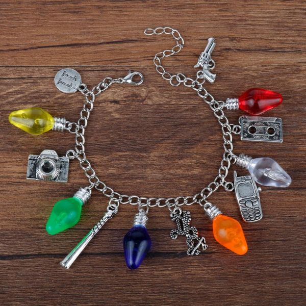 

crystal beads alloy pendant fashion bracelet christmas gift for woman jewelry charm bracelets, Golden;silver