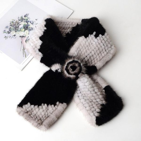

hats, scarves & gloves sets 2021 autumn and winter grass woven women's scarf cross bib color matching, Blue;gray