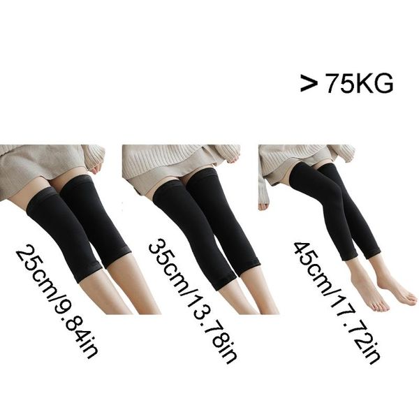 

thicken fleece lined knee brace support pads winter thermal sleeve 69hd elbow &, Black;gray