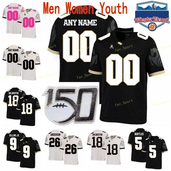 

ncaa college jerseys ucf knights 18 shaquem griffin 2 otis anderson 23 tay gowan 24 bentavious thompso custom football stitched, Black