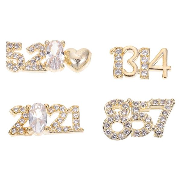 

nail drill & accessories 4pcs decorative charms creative diy art studs supplies