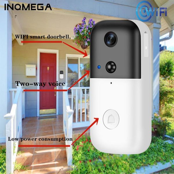 

doorbells inqmega 2mp wifi smart doorbell, two-way voice real-time intercom, standard customized doorbell