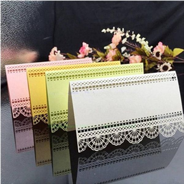 

party decoration 25pcs hollow out luxury table name place cards wedding christmas birthday invitations