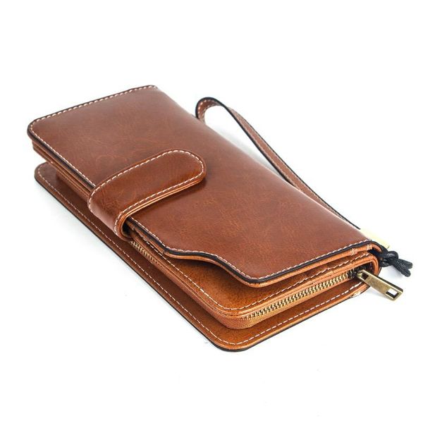 

wallets cowhide lady wallet long women clutch multi card leather, Red;black