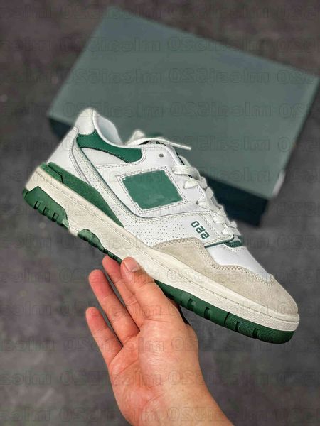 

shoes bb550 550 basketball designer skate white navy green rubber sole low cut men women sports
