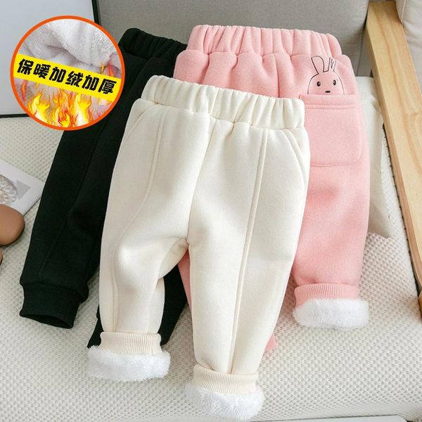 

new baby pants thick winter baby child trousers pants children leggings kids thick velvet girl warm trousers, Blue