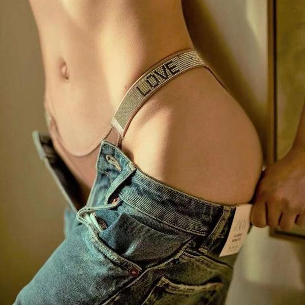 

women's panties high waist women g string comfort breathable ice silk thong lingerie brand design seamless intimate underwear brief, Black;pink