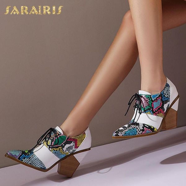 

dress shoes sarairis fashion design large size 42 spike high heels office lady pumps woman lace up pointed toe women, Black
