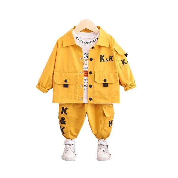 

clothing sets spring baby boys clothes autumn children fashion letter shirts jacket pants 3pcs/sets kids cotton toddler casual tracksuits, White