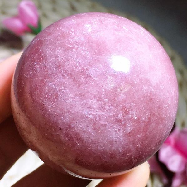 

decorative objects & figurines strawberry quartz sphere