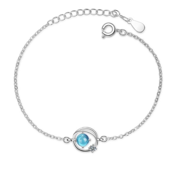 

link, chain s925 stamp silver color charm bracelet for women trendy blue planet stars moon zircon couples jewelry party gifts, Black