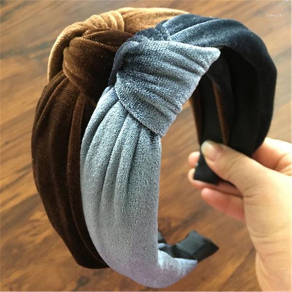 

velvet wool weave knot hairbands for women patchwork headband hair accessories band flower crown headbands head wrap1