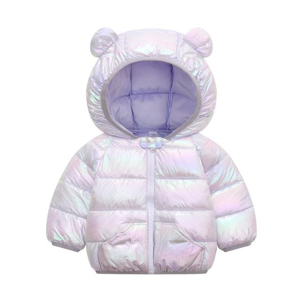 

down coat zwf1283 winter children's lightweight jacket boys and girls white duck girls' colorful bright surface warm, Blue;gray
