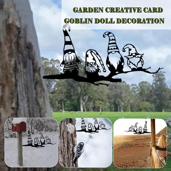 

steel branch gnomes decoration metal tree art garden silver decorations
