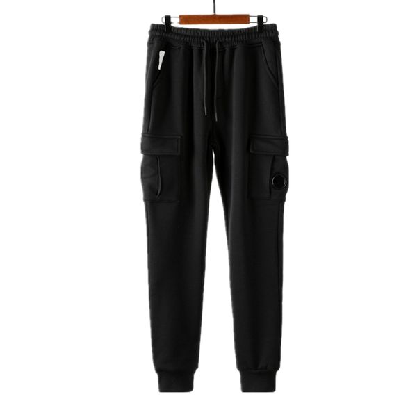 Calça jogger masculina estilo inverno Wei calça esportiva de marca de moda Igual para homens Calças de pelúcia e grossas 3 cores preto cinza azul escuro