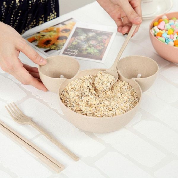 

3pcs/set baby storage tableware toddle solid cute cartoon dishes kids plate bowl eco-friendly children training dinnerware bowls