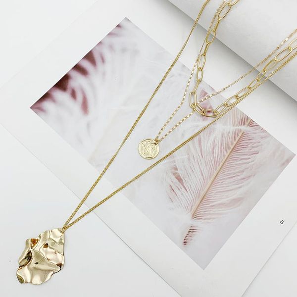 

pendant necklaces fashion multilayer hip hop long chain necklace for women men jewelry party gifts alloy accessories, Silver