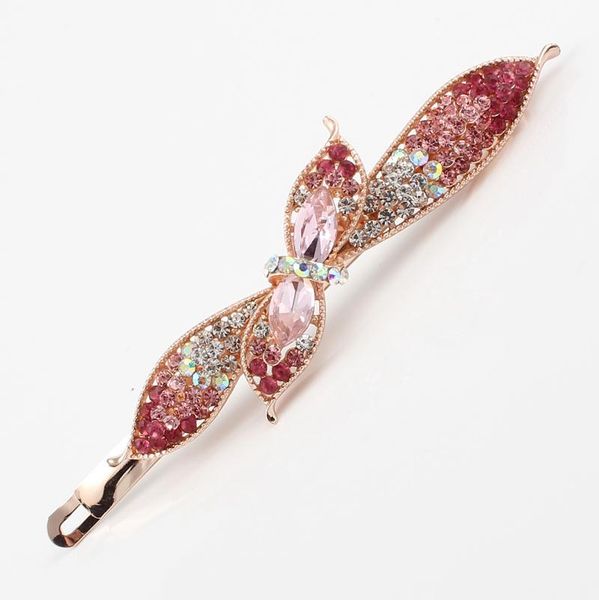 

hair clips & barrettes accessories women rhinestones clear pink purple brand clip golden alloy arrival ornaments grips 1 piece, Golden;silver