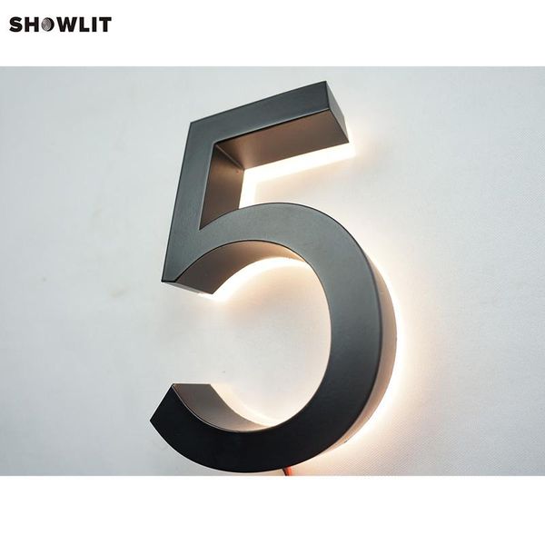 

12'' outdoor led lighted channel letter backlit halo lit house numbers&letters sign other door hardware